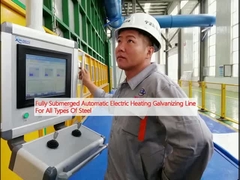 Linha de galvanização de aquecimento eléctrico totalmente submersa para todos os tipos de aço