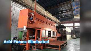 Sala e purificador selados com fumaça ácida