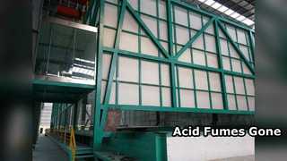 Sistema de extração de fumos ácidos 900 Pa 10s