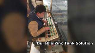 Tanques de zinco duráveis ​​para resistência à corrosão
